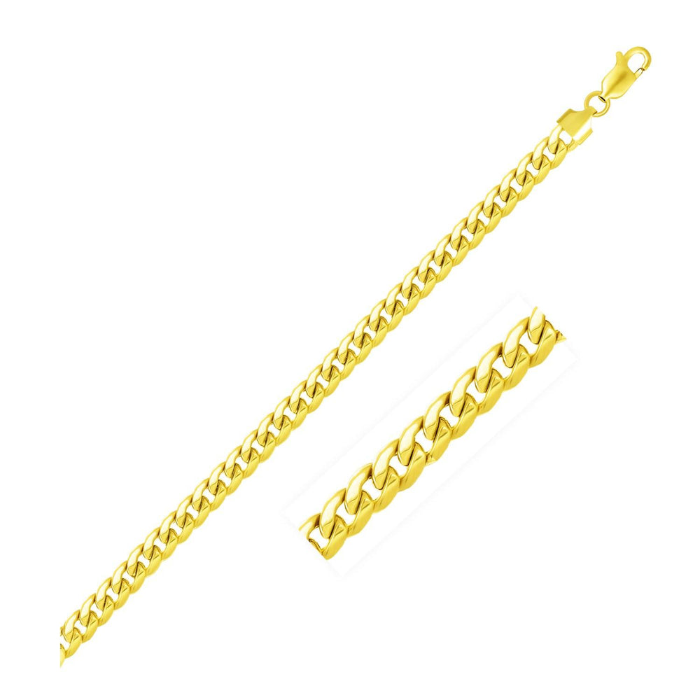 5.3mm 14k Yellow Gold Light Miami Cuban Bracelet